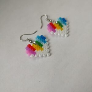 Aretes de Corazón Arcoiris