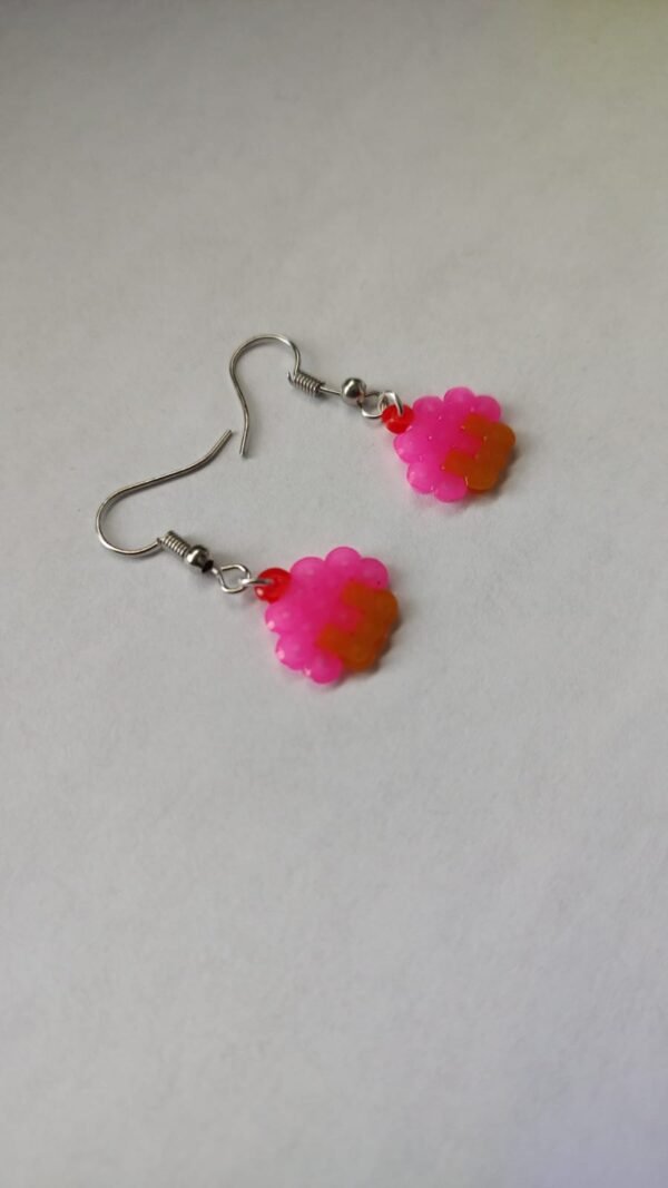 Aretes de Cupcake color Rosa Oscuro